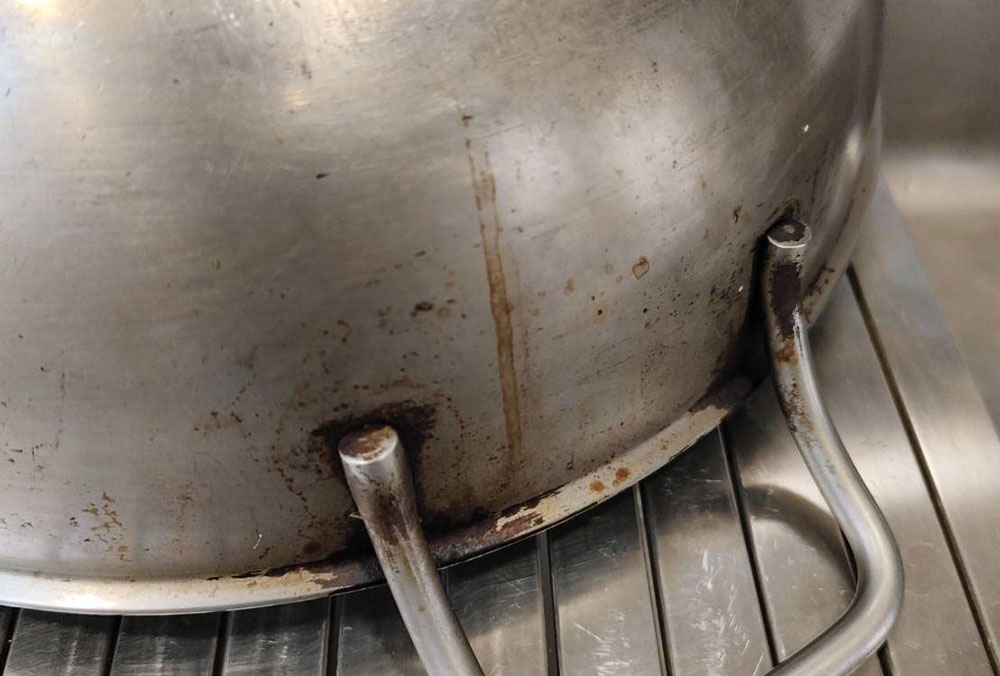 不鏽鋼鍋陳年焦黑